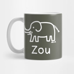 Zou (Elephant) Japanese design in white Mug